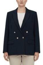 blazer alfaiataria C&A azul com forro