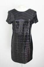 vestido Trafaluc (trf) para zara feminino preto com paetê
