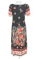 vestido feminino estampado com fenda