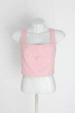 cropped dudalina feminino rosa com franzido