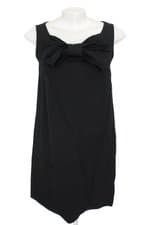 vestido maria bonita extra feminino preto com forro e laço