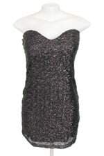 vestido tomara que caia em paetê preto
