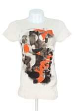 camiseta baby look Zara feminina cinza com silk