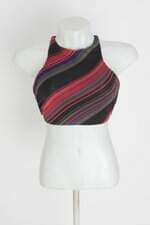 top garage feminino listrado com forro