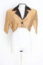 casaqueto feminino amarelo com strass