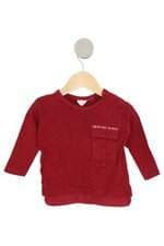 camiseta manga longa Zara kids vermelha
