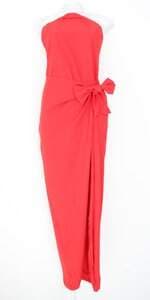 vestido feminino vermelho com sobreposição