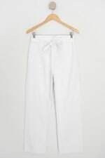 calça de sarja four one feminina branca com faixa na cintura