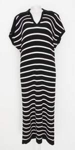 vestido de tricô malhas bruna feminino listrado