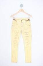 calça slim morena rosa feminina amarela