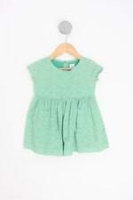 vestido gap kids verde floral com forro