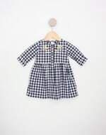 vestido carters kids xadrez com bordado