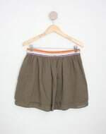 saia naf naf feminina verde com pregas