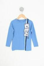 camiseta manga longa havan kids azul com silk