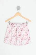 saia milon juvenil estampada com forro