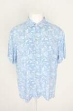 camisa disney masculina azul estampada
