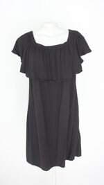 vestido sugar lips feminino preto com babado