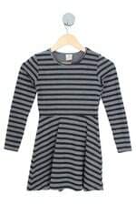 vestido Renner kids cinza listrado