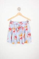 saia forever21 feminina floral com faixa na cintura
