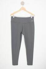 calça legging feminina cinza com cós com elástico