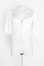 cropped lecimar feminino off white com aplique