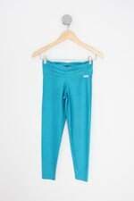 calça legging vestem feminina azul com franzido