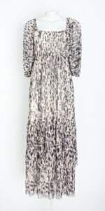 vestido mob feminino estampado com forro e franzido