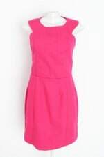vestido betelgeuse feminino rosa com forro e recortes