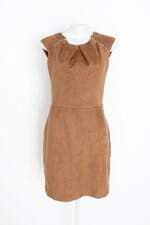 vestido betelgeuse feminino marrom com forro