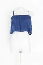 cropped prayah feminino azul com sobreposição