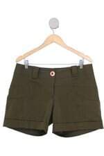 shorts feminino zoom forever verde com barra italiana
