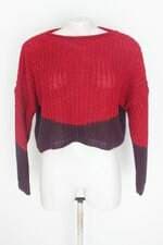 blusa de tricô feminina bicolor 