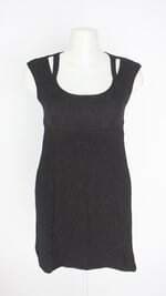 vestido signal flag feminino preto com forro