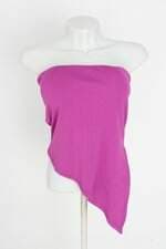 blusa feminia rosa com assimetria e bojo