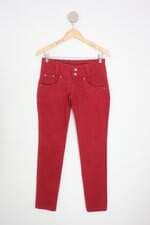 calça de sarja feminina vermelha