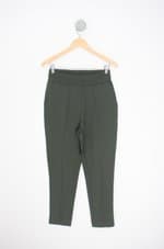 calça de tecido shoulder feminina verde