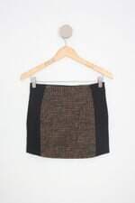 saia feminina bicolor com recortes