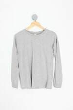 camiseta manga longa kids cinza