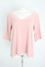 blusa bon prix feminina rosa com renda