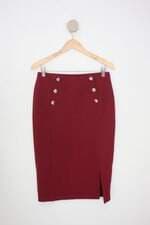 saia marisa feminina vermelha com aplique