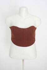 top C&A feminino marrom