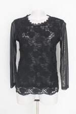 blusa eagle rock feminina preta com recortes