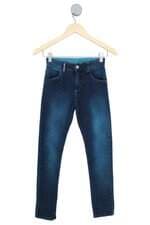 calça jeans alphabeto juvenil azul
