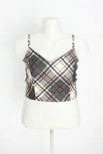 blusa cropped divas voga feminina xadrez