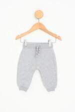 calça de tecido renner kids cinza com cós com elástico
