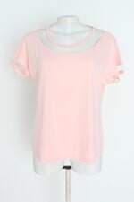 blusa feminina rosa com tule
