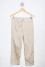 calça de tecido ascensão feminina dourada