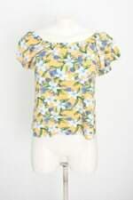 blusa renner feminina estampada com babado