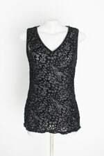 blusa pat pat's feminina preta com transparência