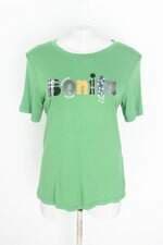blusa feminina verde com aplique e silk